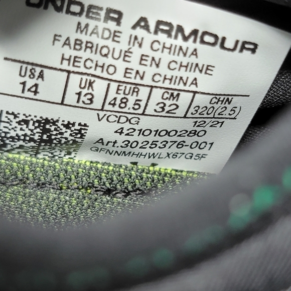 Under Armour Spotlight Lux MC LE Slime Football Cleats 3025376 001 Men Sz Multi main image 8